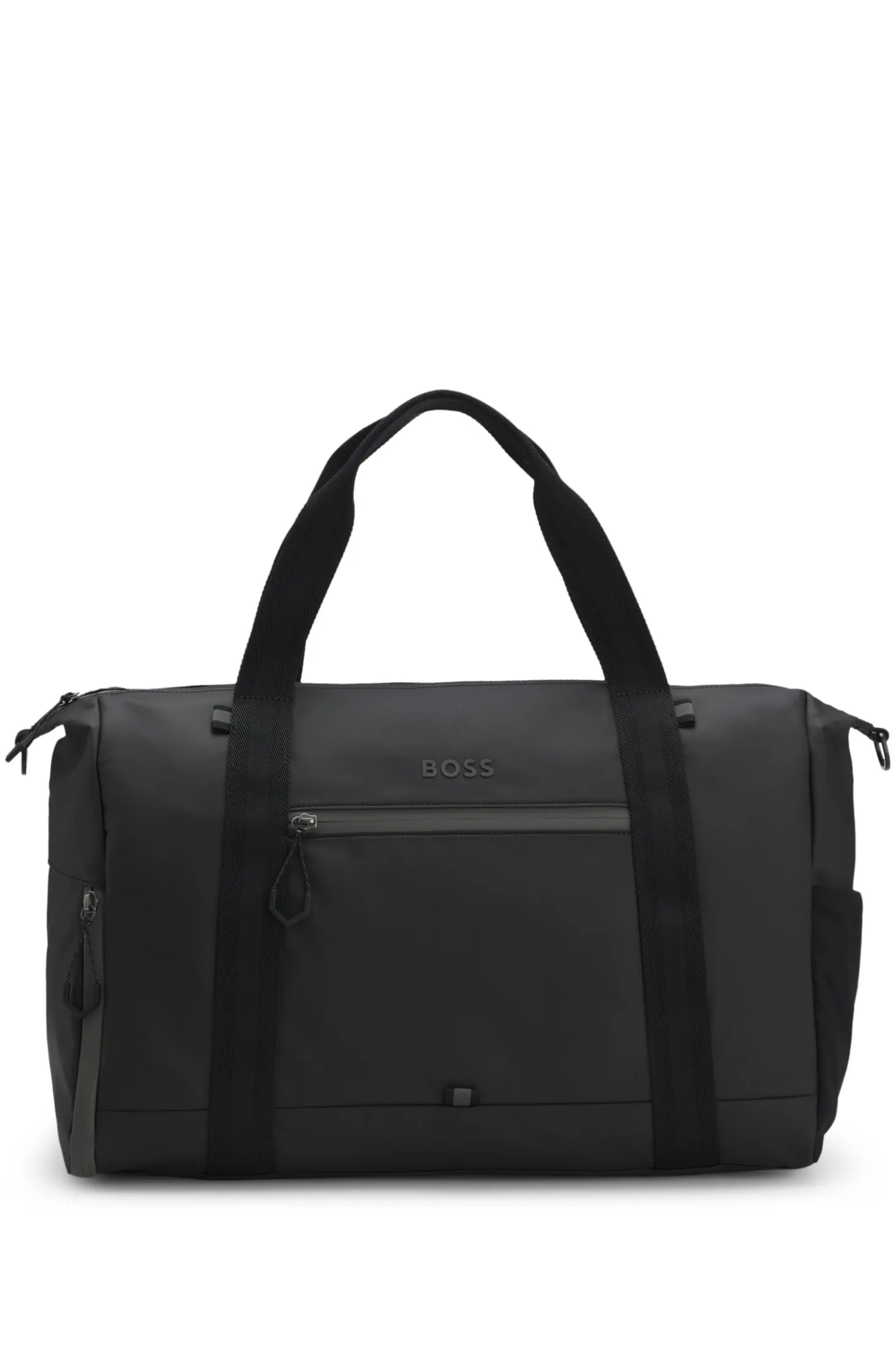 Faux-leather holdall with reflective details