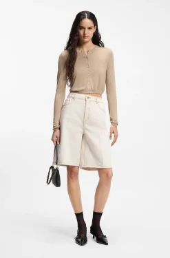 Faux-leather shoulder bag with two straps
