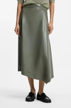Faux-leather skirt