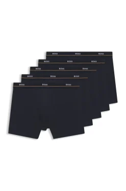 Five-pack of logo-waistband stretch-cotton boxer briefs