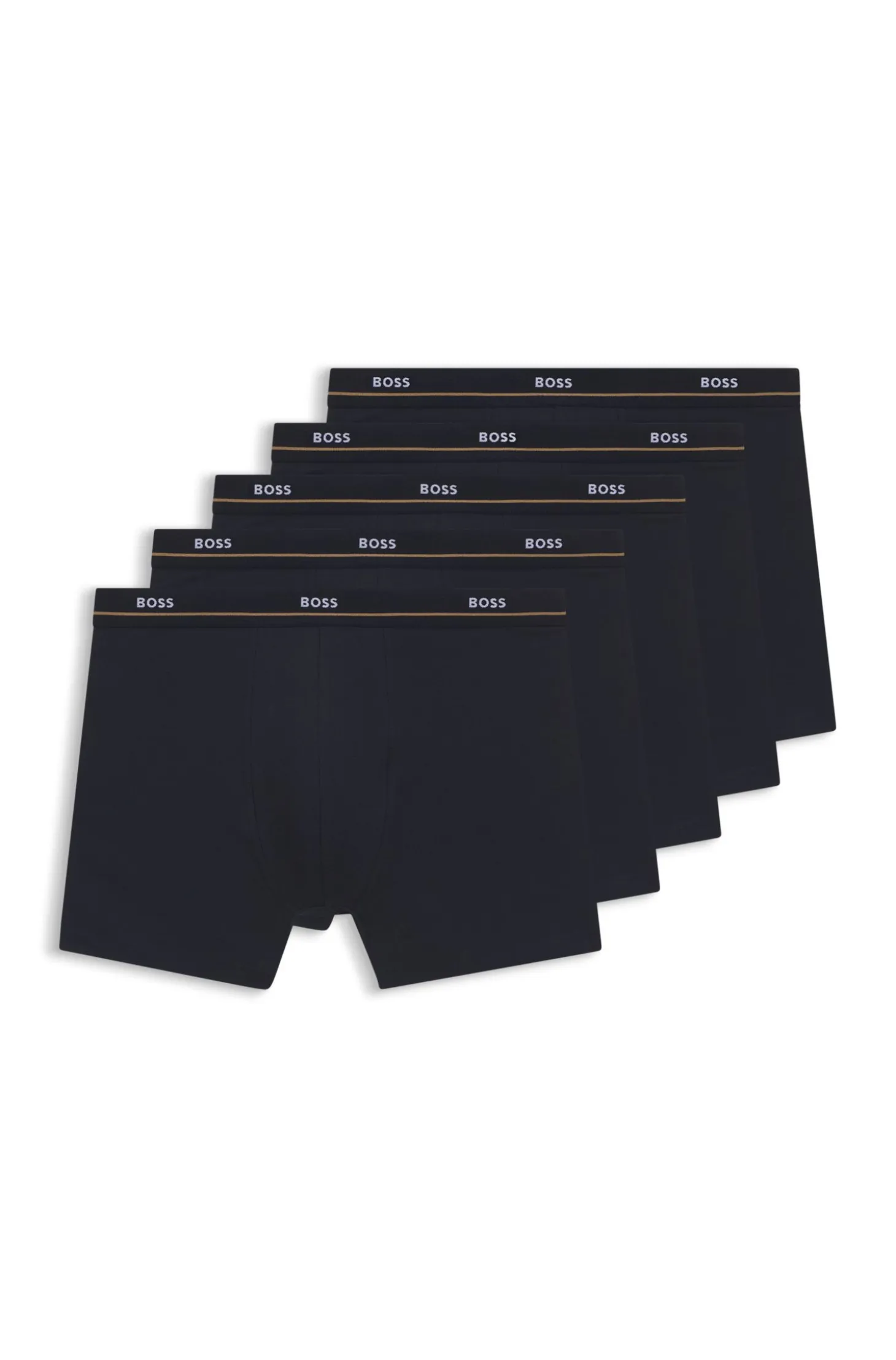 Five-pack of logo-waistband stretch-cotton boxer briefs