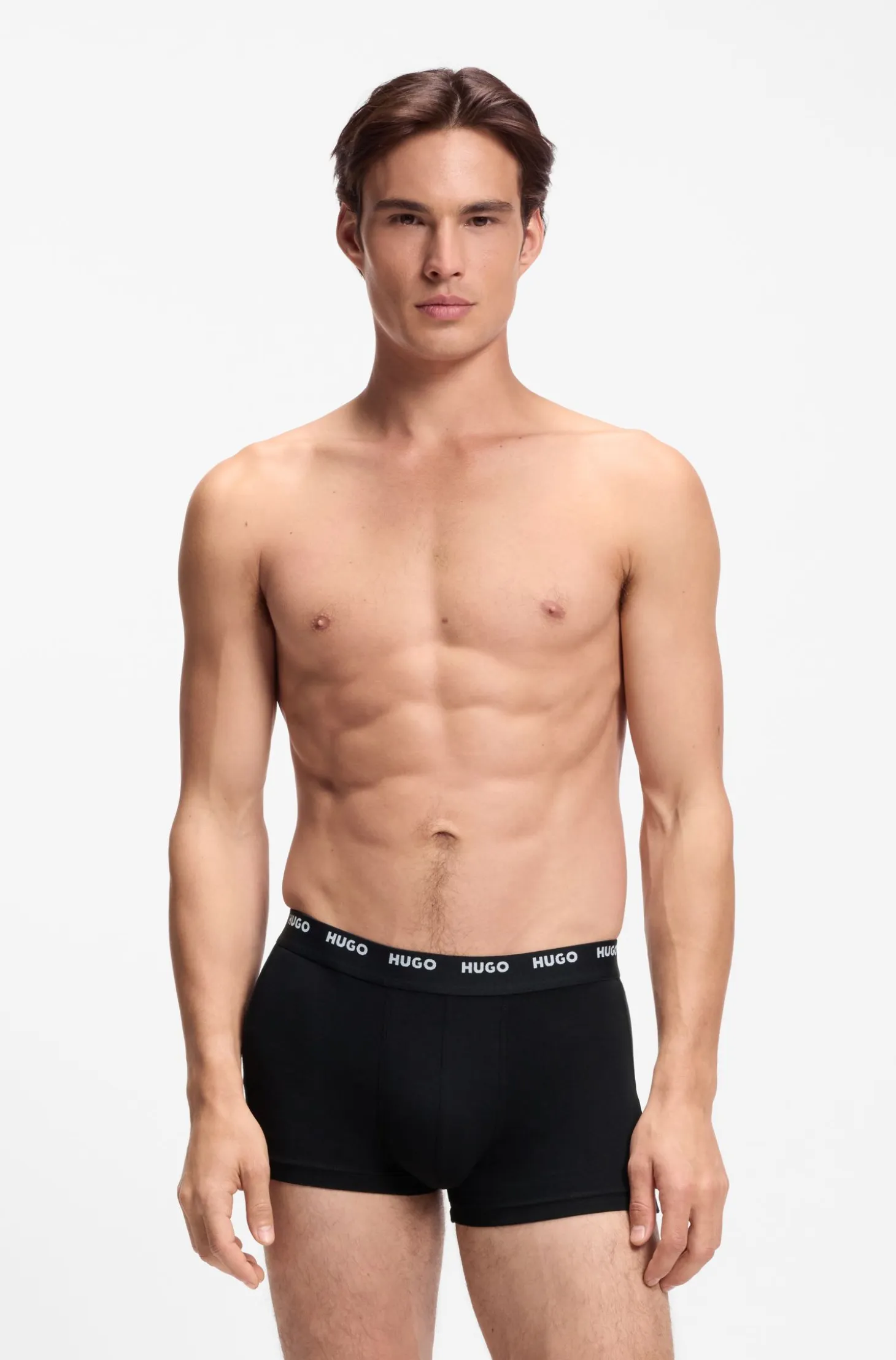 Five-pack of logo-waistband trunks in stretch cotton
