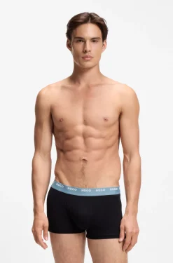 Five-pack of logo-waistband trunks in stretch cotton