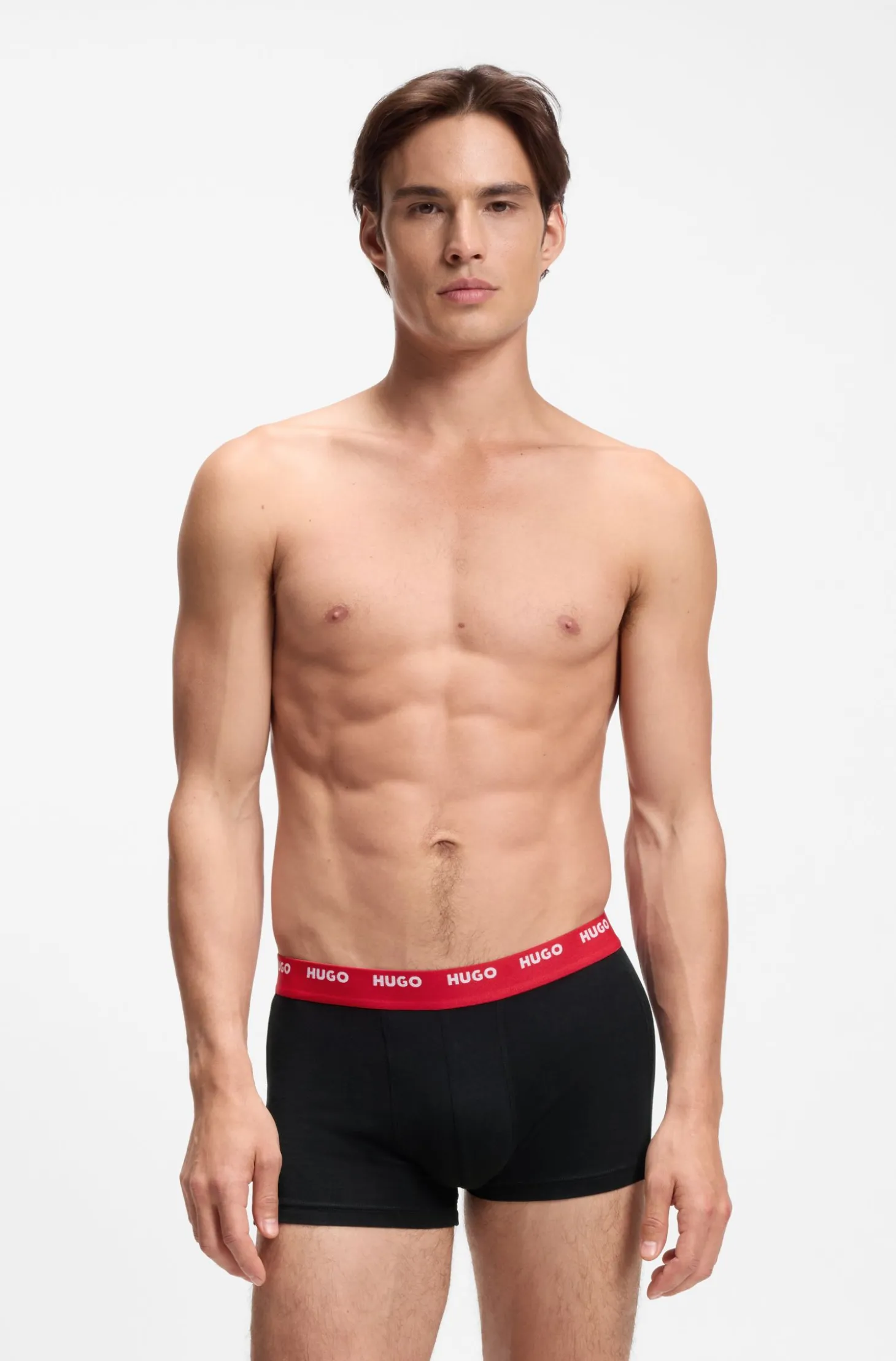 Five-pack of logo-waistband trunks in stretch cotton