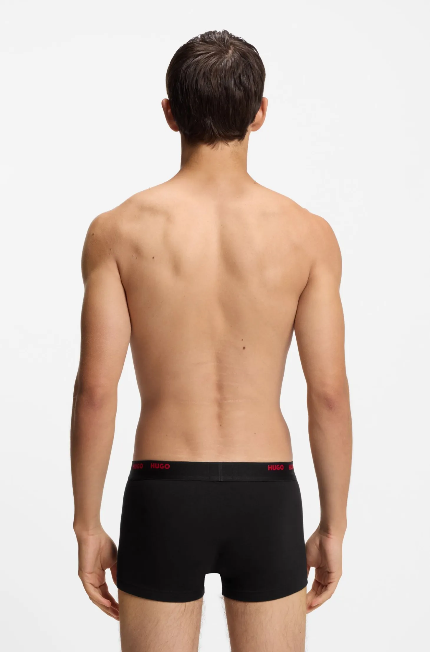 Five-pack of logo-waistband trunks in stretch cotton