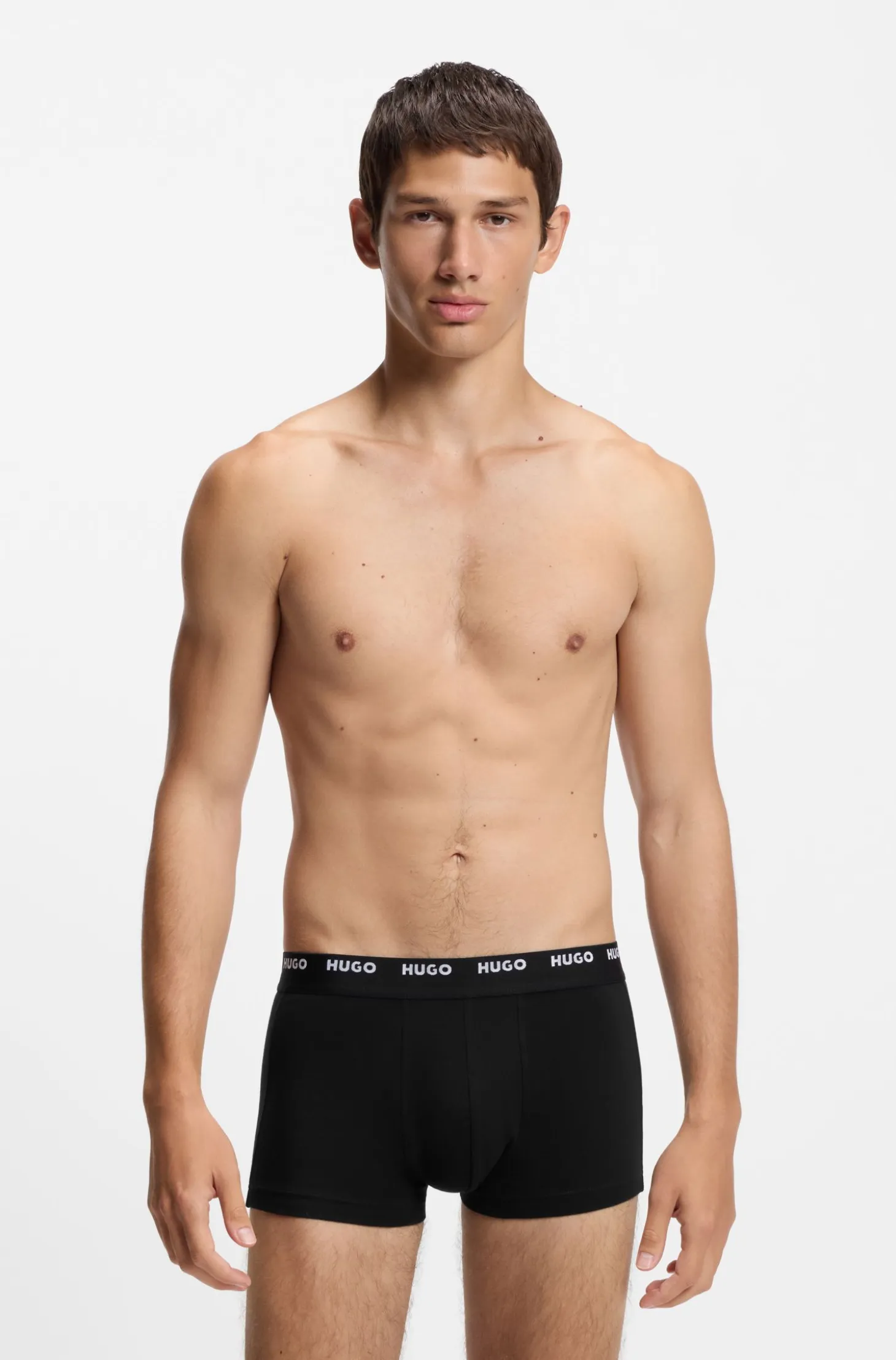 Five-pack of logo-waistband trunks in stretch cotton