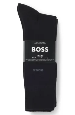Five-pack of regular-length socks in a cotton blend