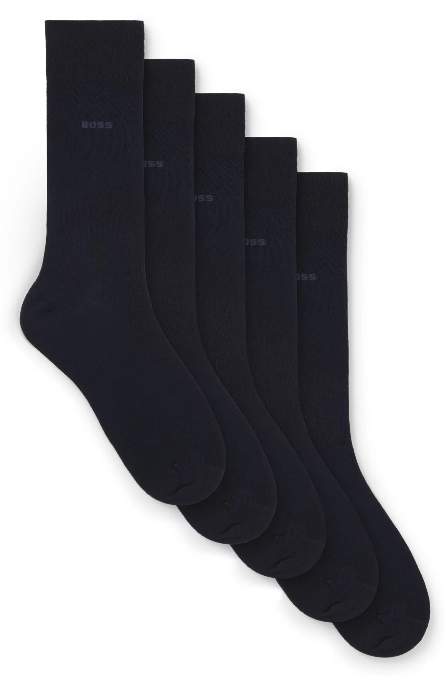 Five-pack of regular-length socks in a cotton blend