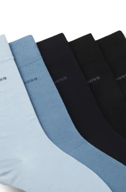 Five-pack of regular-length socks in a cotton blend