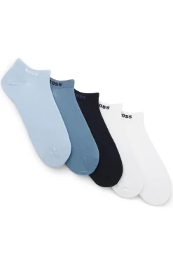 Five-pack of soft combed-cotton ankle socks