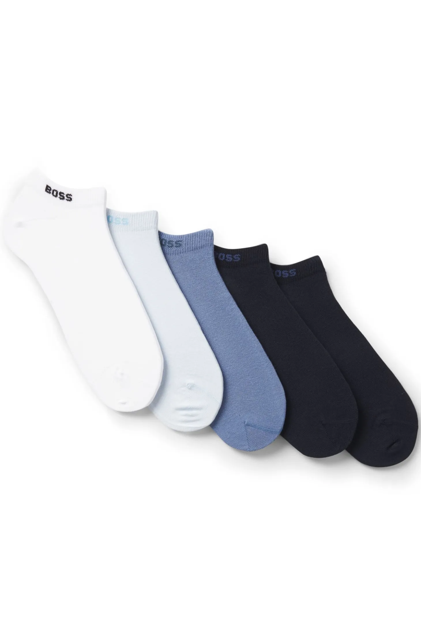 Five-pack of soft combed-cotton ankle socks