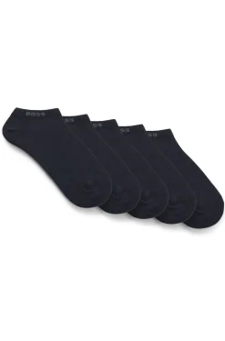 Five-pack of soft combed-cotton ankle socks