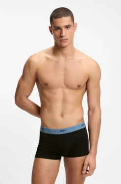 Five-pack of stretch-cotton trunks with logo waistbands