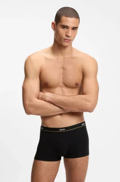 Five-pack of stretch-cotton trunks with logo waistbands