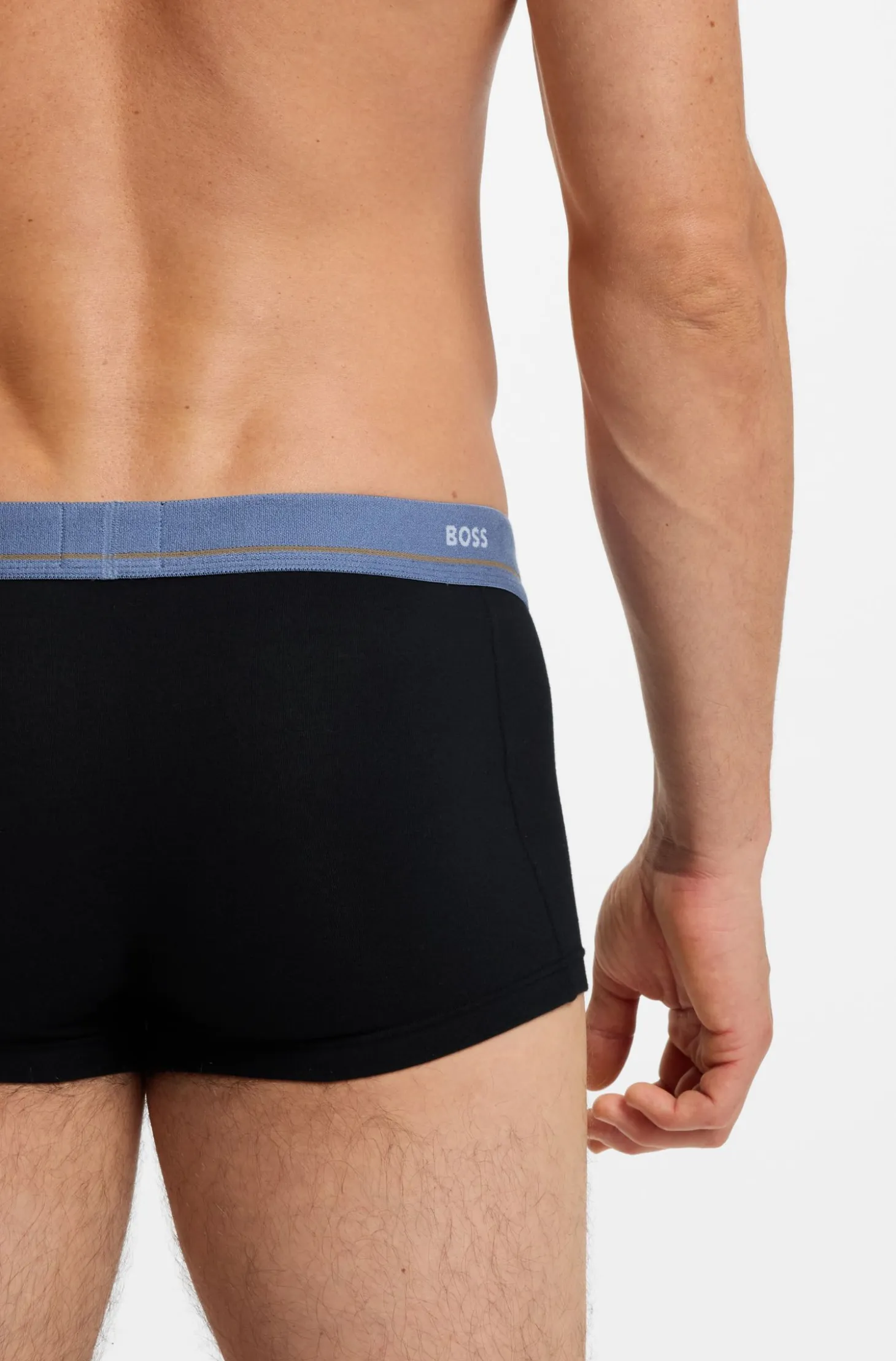 Five-pack of stretch-cotton trunks with logo waistbands