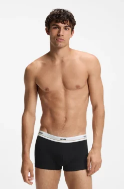 Five-pack of stretch-cotton trunks with logo waistbands