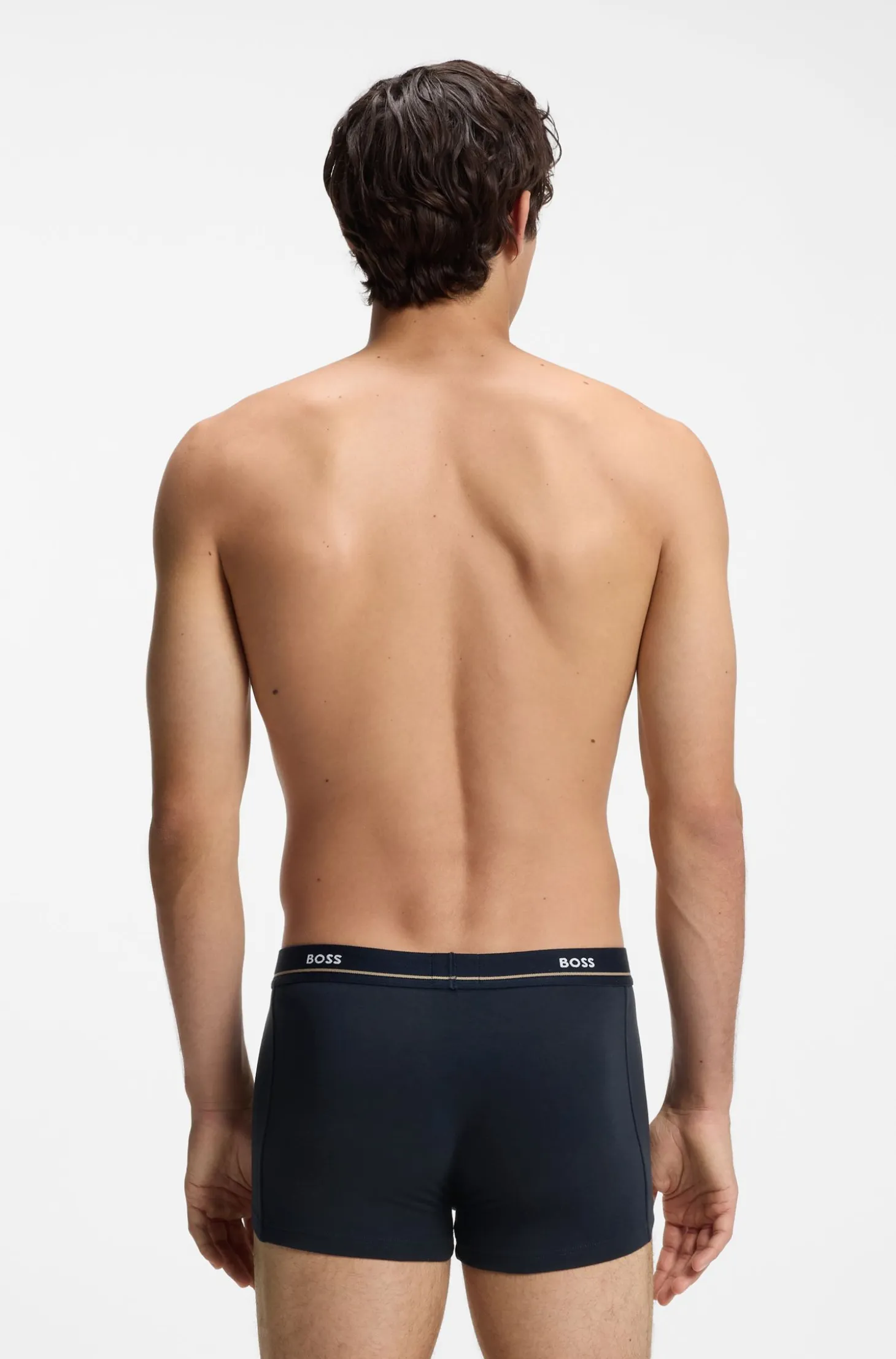 Five-pack of stretch-cotton trunks with logo waistbands