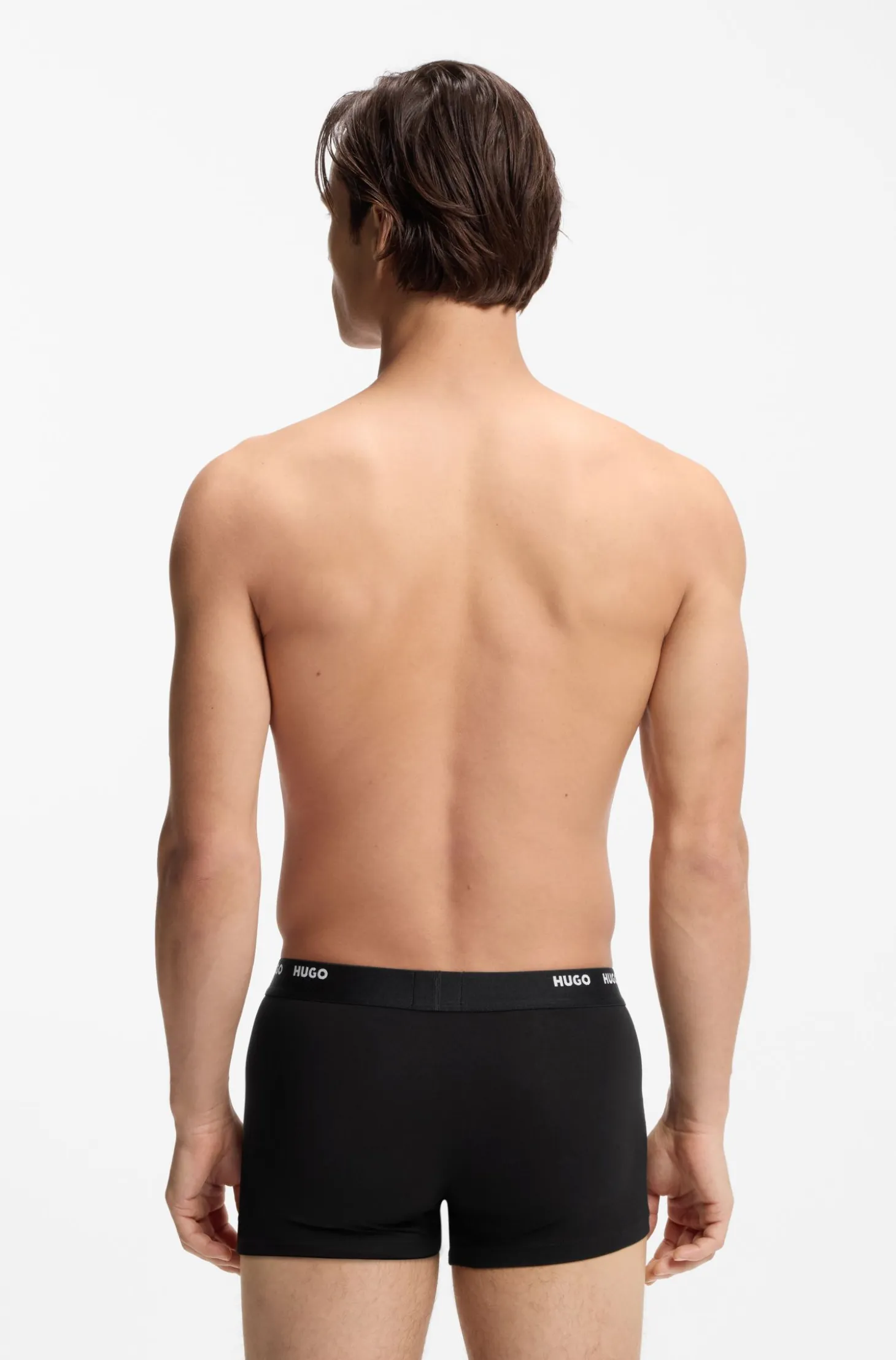 Five-pack of stretch-cotton trunks with logo waistbands