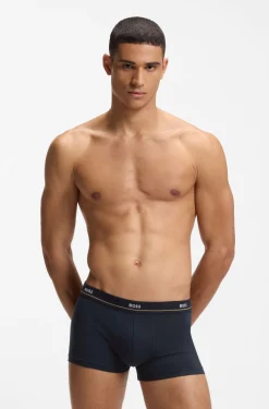 Five-pack of stretch-cotton trunks with logo waistbands