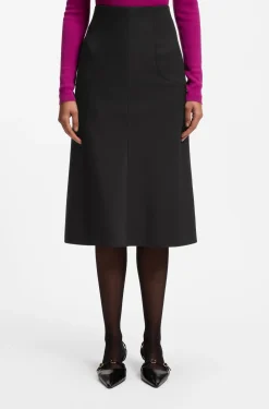 Flared skirt with seam details