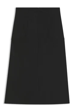 Flared skirt with seam details