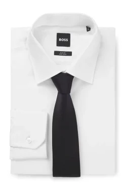 Formal tie in silk jacquard