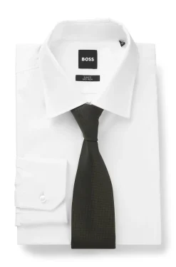 Formal tie with jacquard pattern