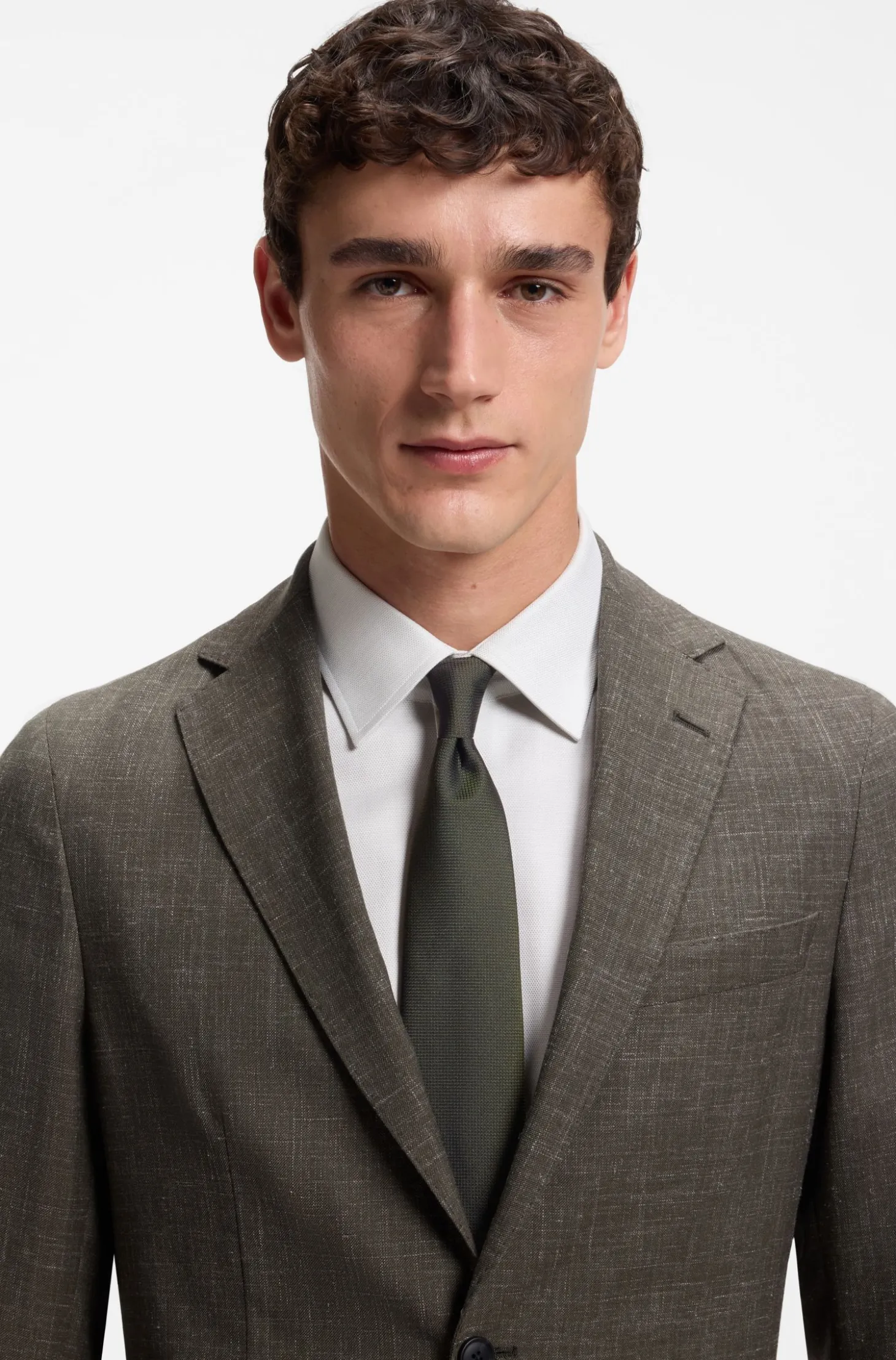 Formal tie with jacquard pattern