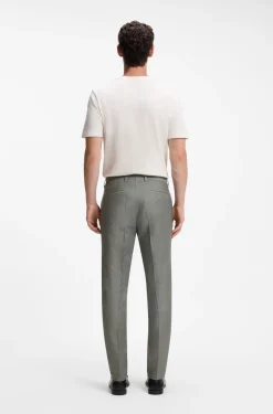 Formal trousers in micro-patterned stretch fabric