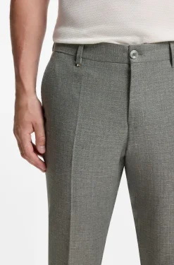 Formal trousers in micro-patterned stretch fabric