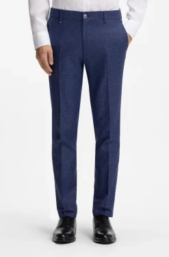 Formal trousers in micro-patterned stretch fabric
