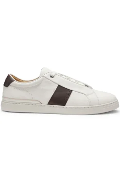 Gary leather trainers with contrast side panel