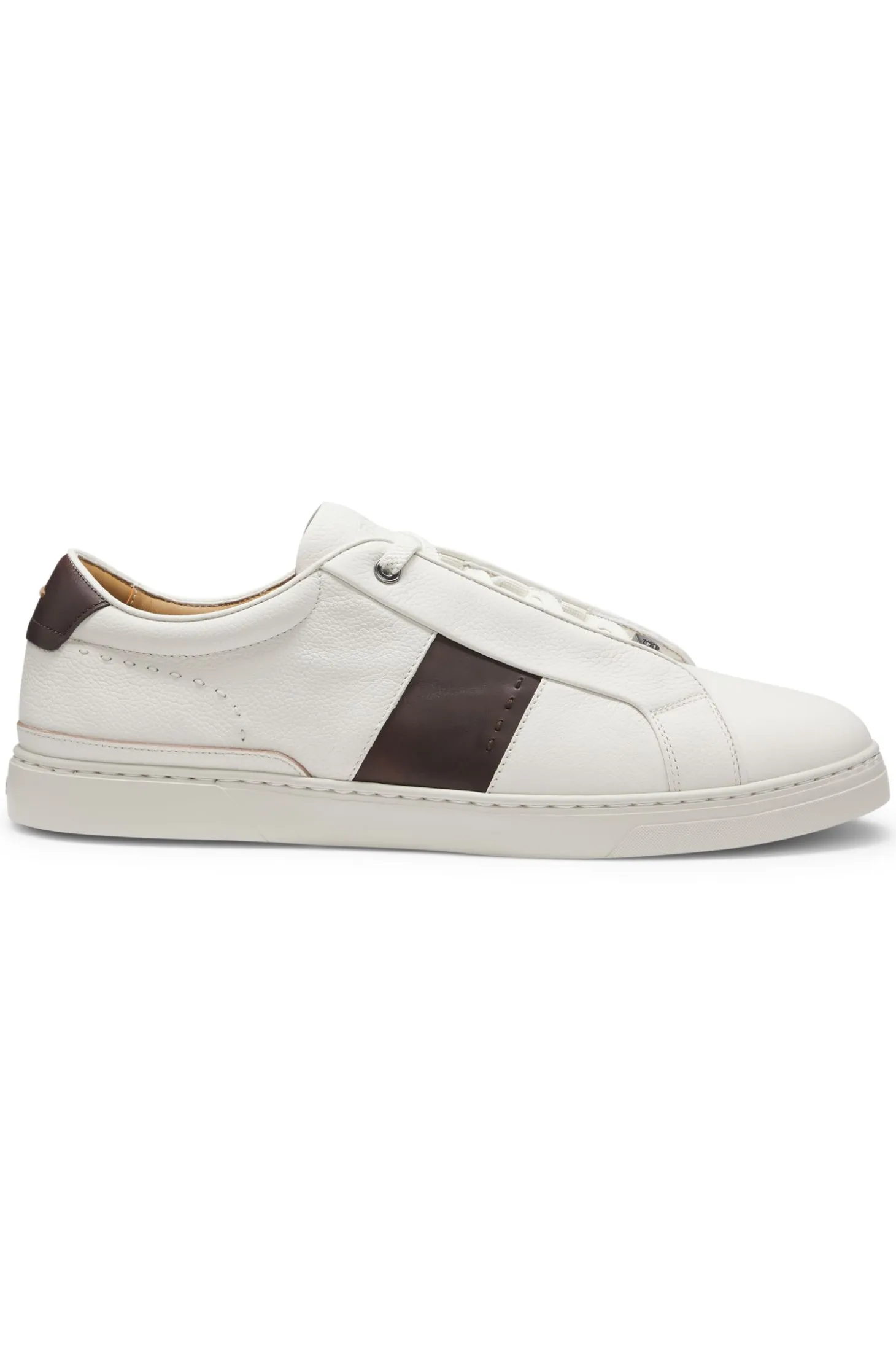 Gary leather trainers with contrast side panel