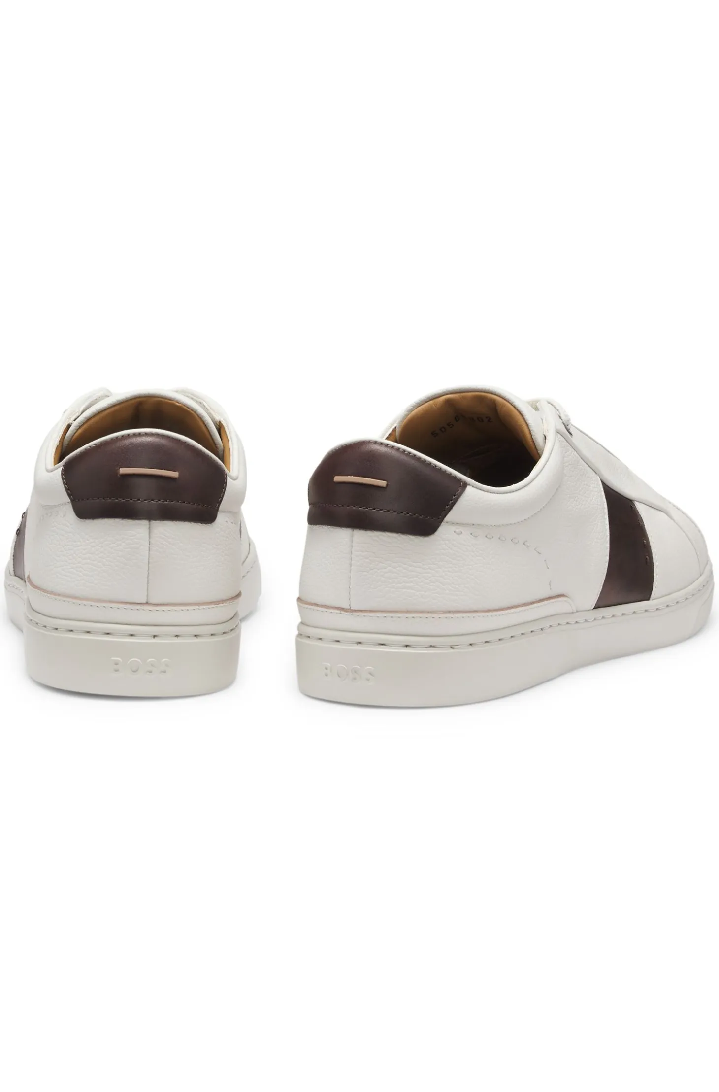 Gary leather trainers with contrast side panel