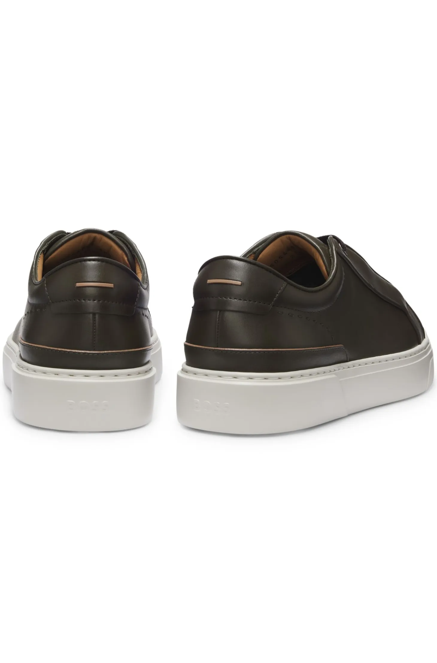 Gary trainers in brushed leather with elastic laces