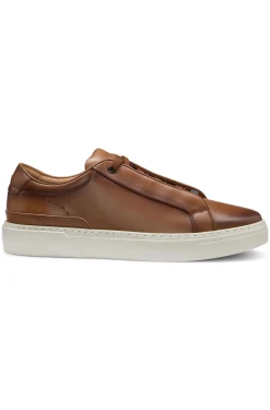Gary trainers in brushed leather with elastic laces