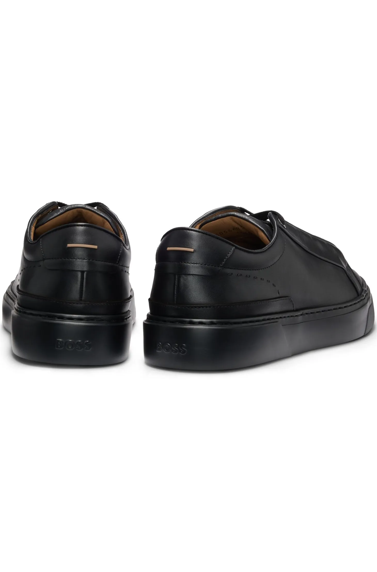 Gary trainers in brushed leather with elastic laces