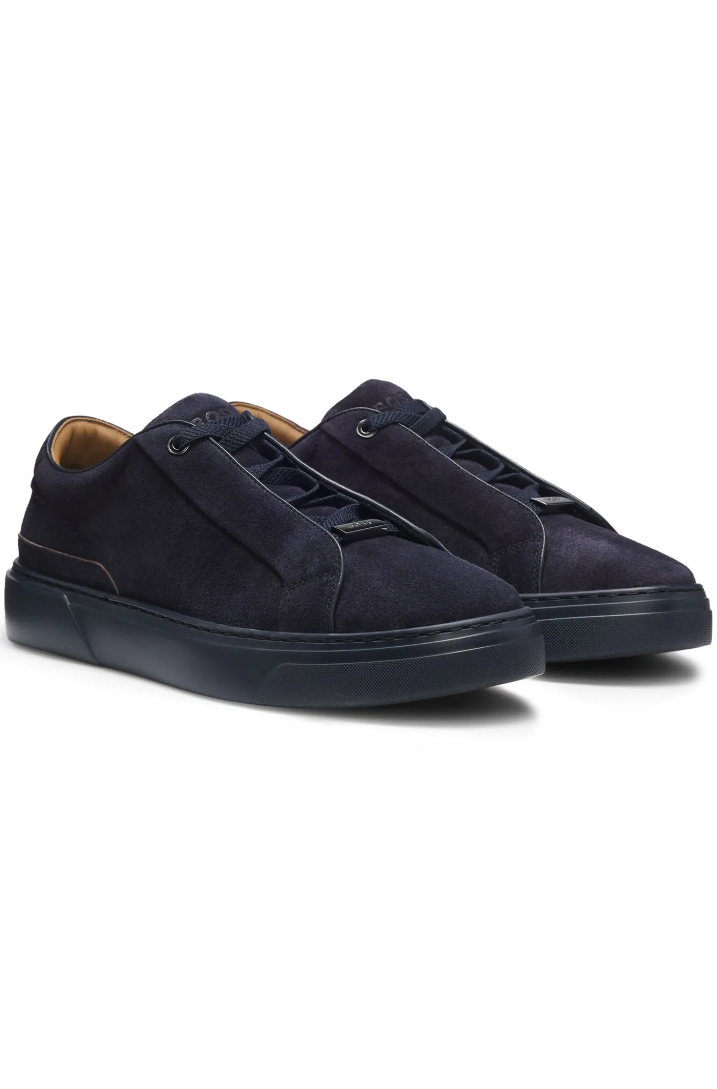 Gary trainers in suede with elastic lacing system