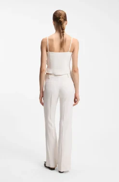Gathered bandeau top with straps