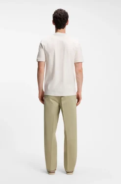 Geometric-jacquard T-shirt in cotton