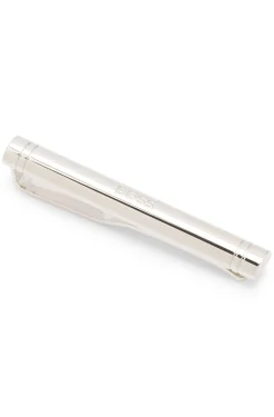 Gift-boxed brass cufflinks and tie bar set