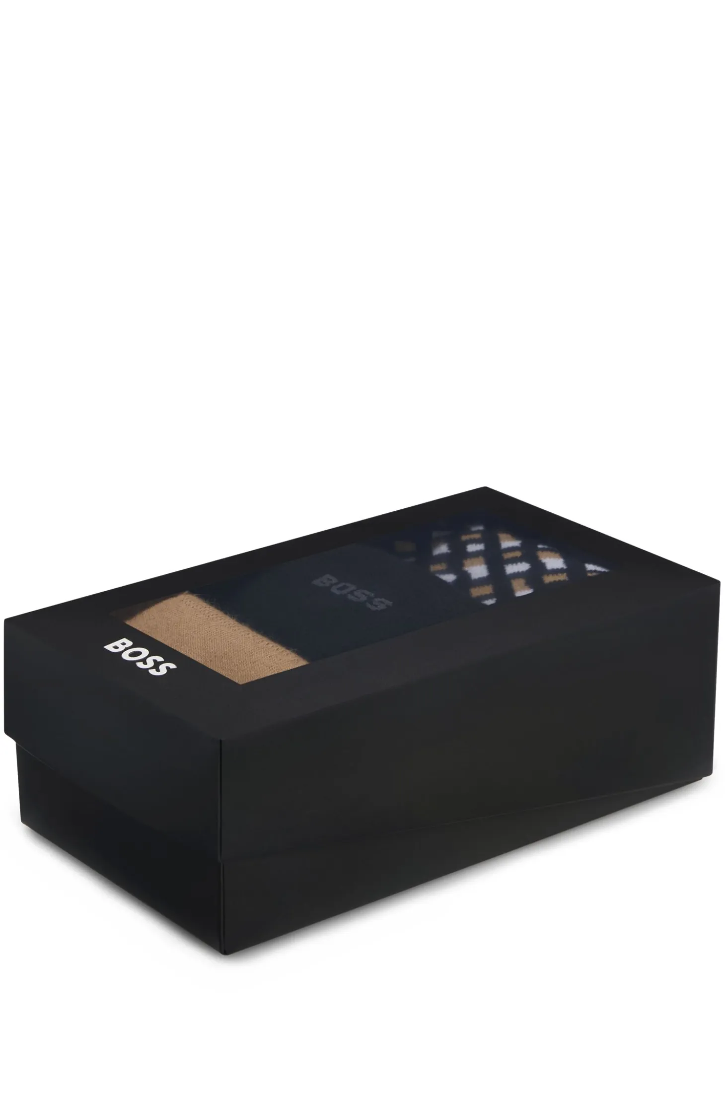 Gift-boxed three-pack of regular-length socks