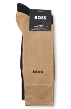 Gift-boxed three-pack of regular-length socks
