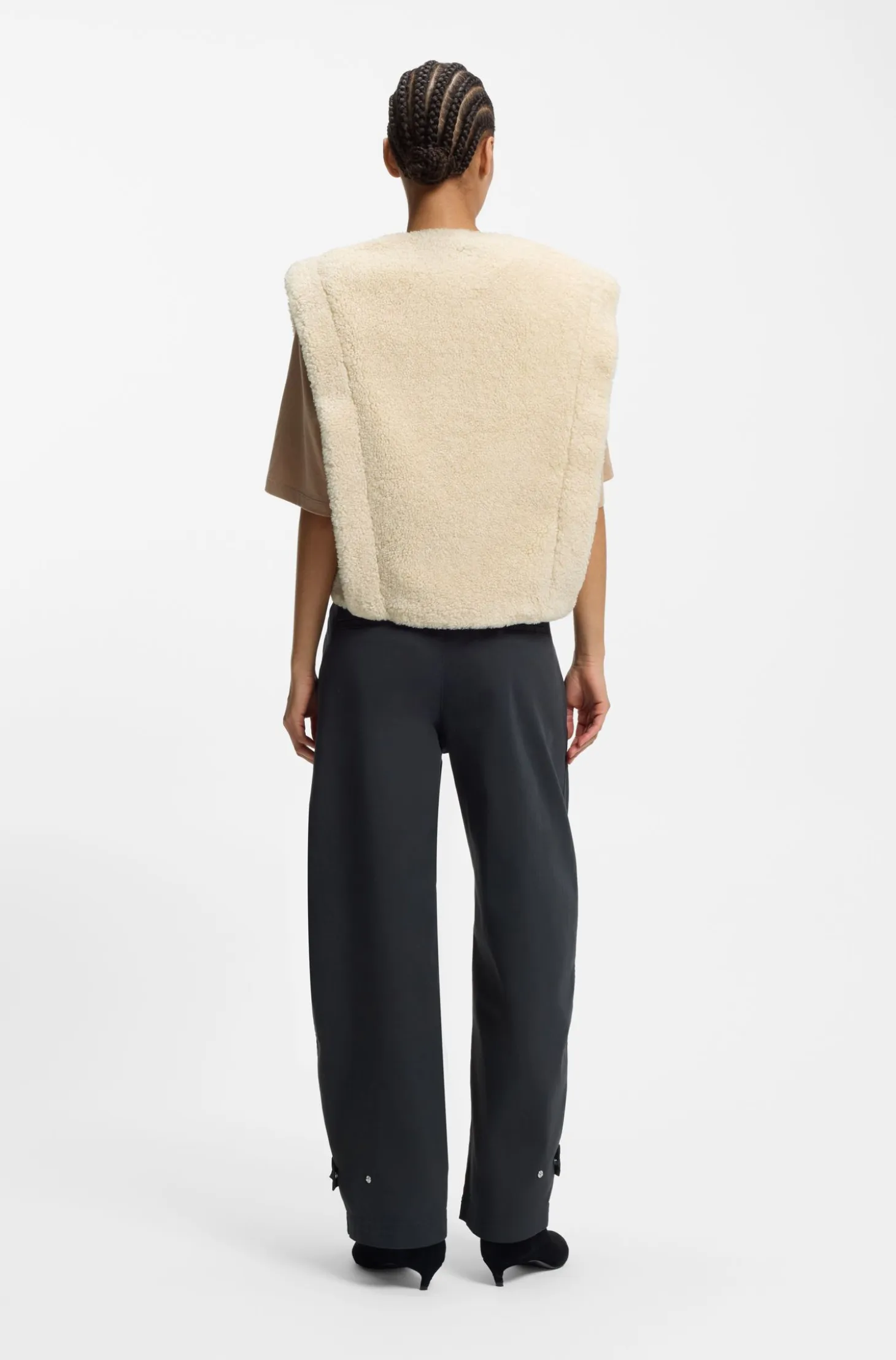 Gilet in plush teddy