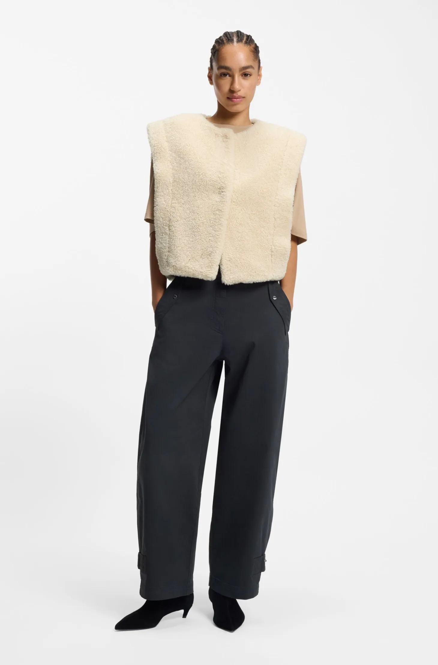Gilet in plush teddy