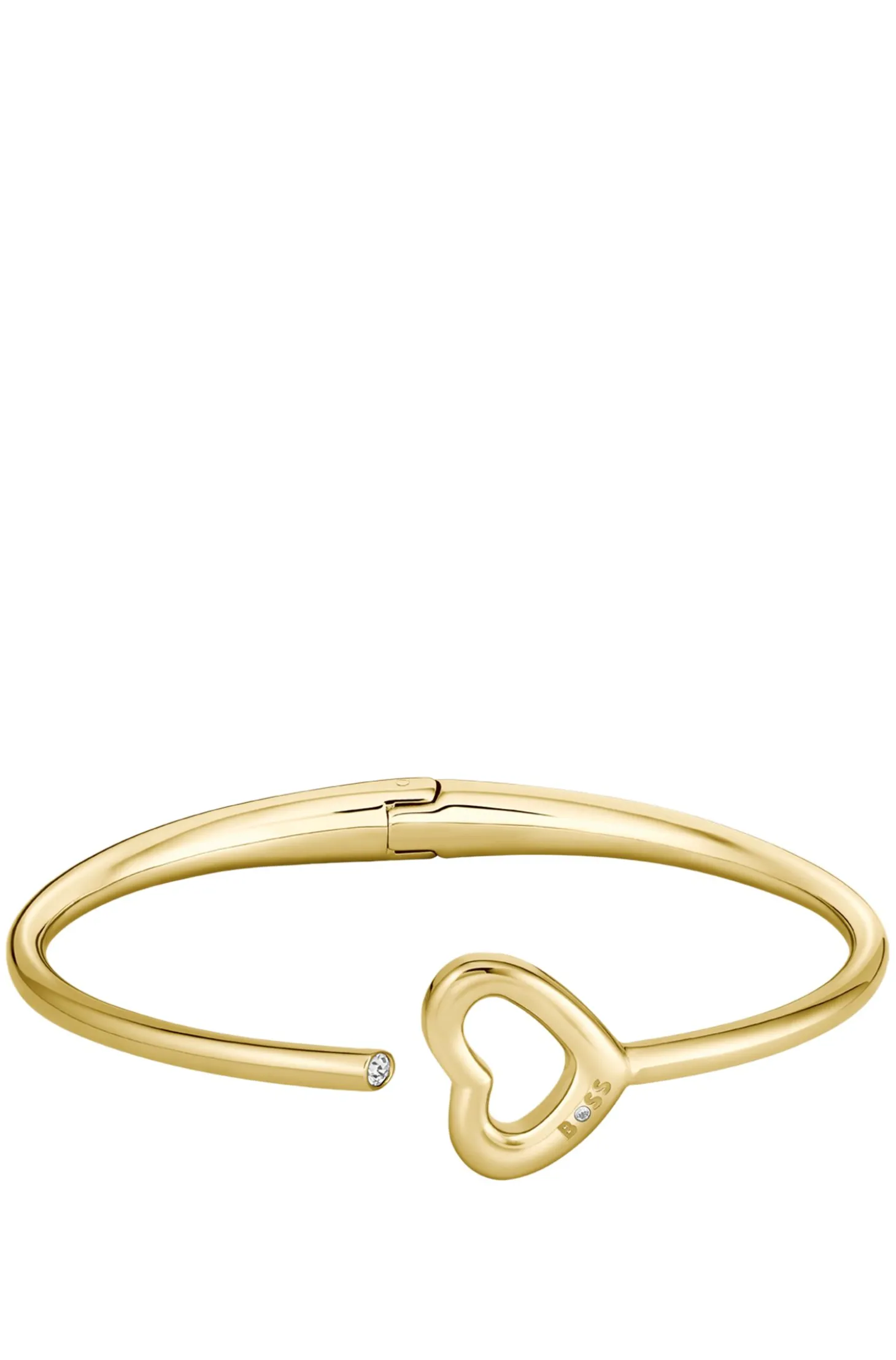 Gold-tone bangle with open-heart detail