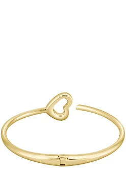 Gold-tone bangle with open-heart detail