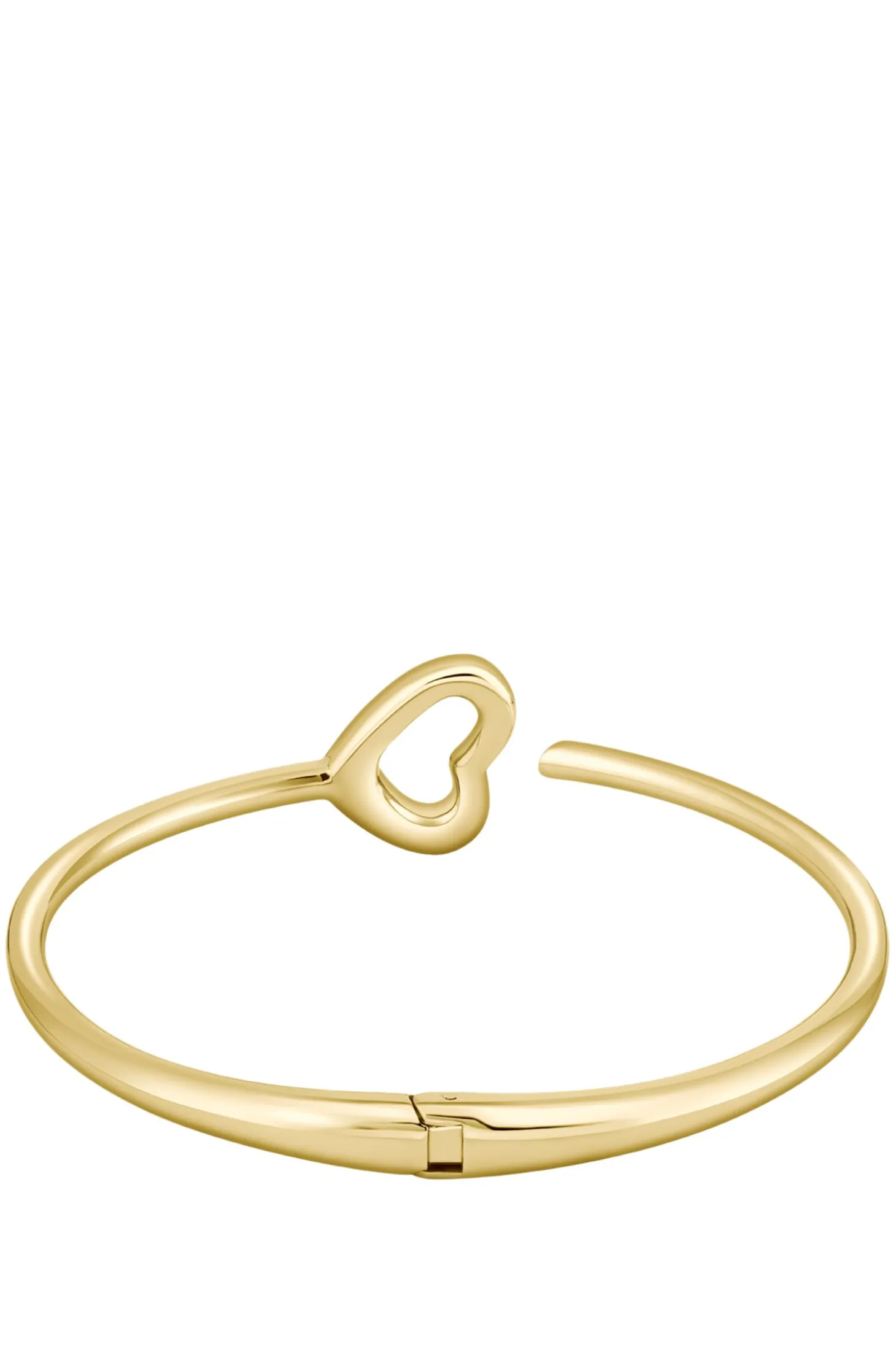 Gold-tone bangle with open-heart detail