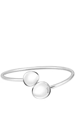 Gold-tone bangle with pebble-style nuggets