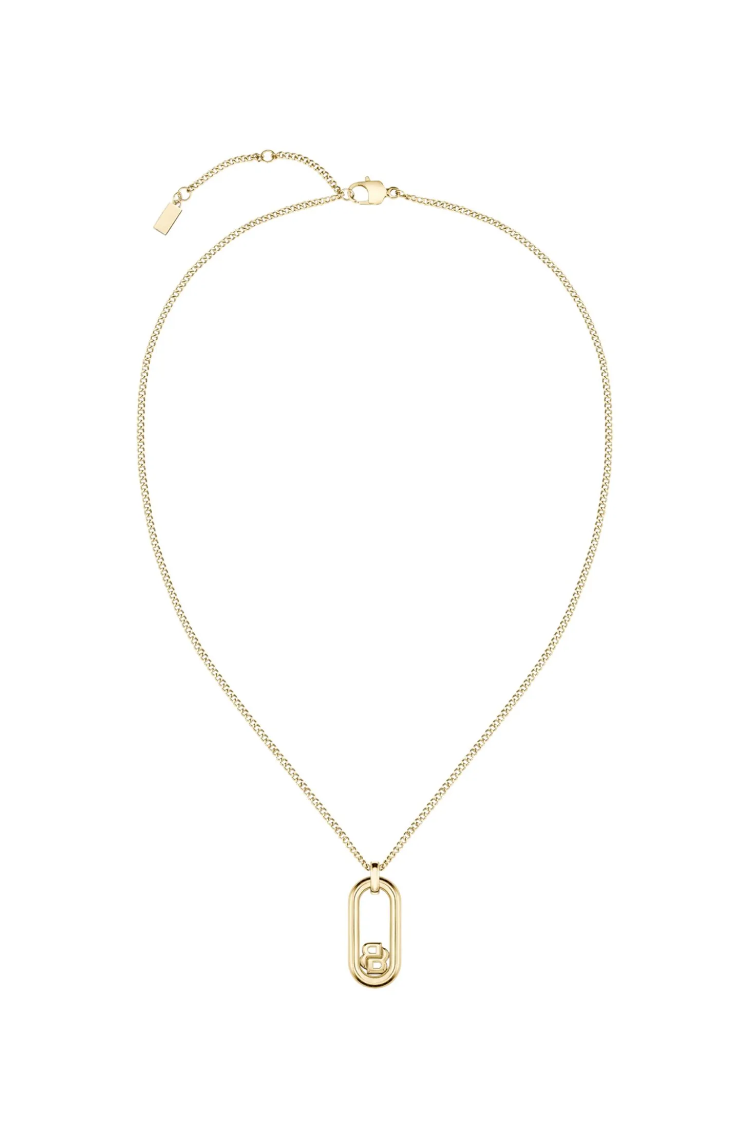 Gold-tone chain necklace with Double B monogram pendant